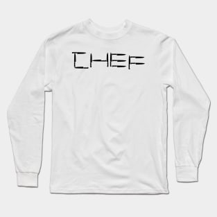 Chef Knife Typography Long Sleeve T-Shirt